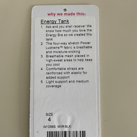 Lululemon Energy Tank
Midnight Iris Multi / Black size 4. Excellent condition. - Picture 11 of 14